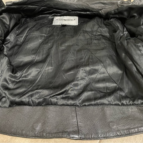 VTG UNIK Premium Black Fringe Conchos Leather Motorcycle Jacket Size… - Picture 9 of 16